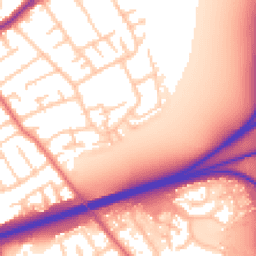 Daytime road noise heatmap for CH46 9AL