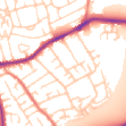 Daytime road noise heatmap for CH46 9QE