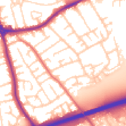 Daytime road noise heatmap for CH46 9QU