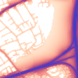 Daytime road noise heatmap for CH46 9RW