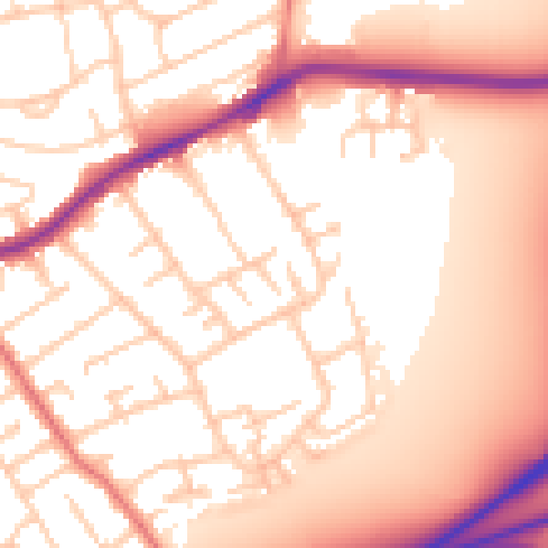 Daytime road noise heatmap for CH46 9RZ