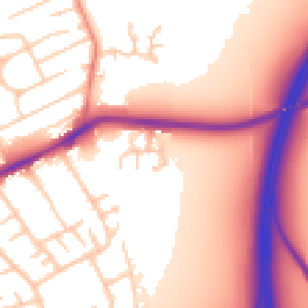 Daytime road noise heatmap for CH46 9SH