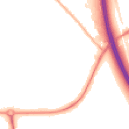 Night-time road noise heatmap for CH49 0AD