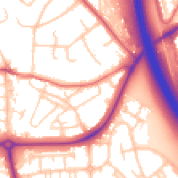 Daytime road noise heatmap for CH49 0TD