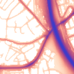Daytime road noise heatmap for CH49 0TF