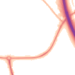 Night-time road noise heatmap for CH49 0TS