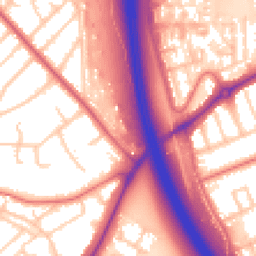 Daytime road noise heatmap for CH49 0TT