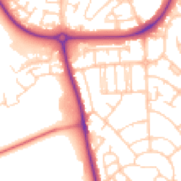 Daytime road noise heatmap for CH49 0UN