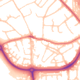 Daytime road noise heatmap for CH49 0XB