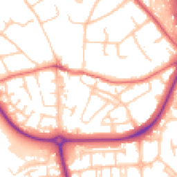 Daytime road noise heatmap for CH49 0XW
