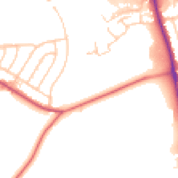 Daytime road noise heatmap for CH49 1AG