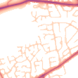 Daytime road noise heatmap for CH49 2SE