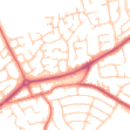 Daytime road noise heatmap for CH49 3AB