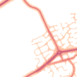 Daytime road noise heatmap for CH49 3GT