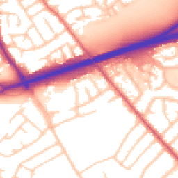 Daytime road noise heatmap for CH49 4PH
