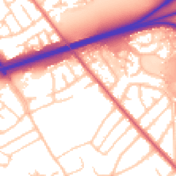 Daytime road noise heatmap for CH49 4PL