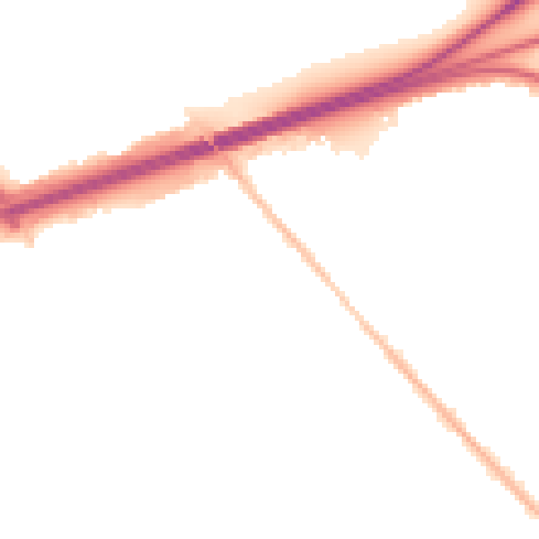 Night-time road noise heatmap for CH49 4PL