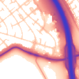 Daytime road noise heatmap for CH49 5LD