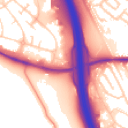 Daytime road noise heatmap for CH49 5LH