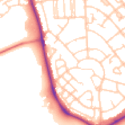 Daytime road noise heatmap for CH49 5LS