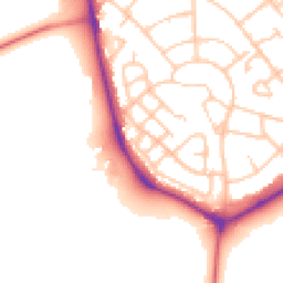 Daytime road noise heatmap for CH49 5NA