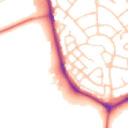 Daytime road noise heatmap for CH49 5NB