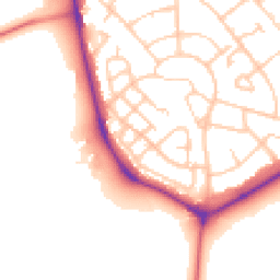 Daytime road noise heatmap for CH49 5NJ