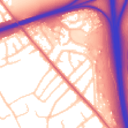Daytime road noise heatmap for CH49 6JU