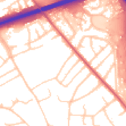 Daytime road noise heatmap for CH49 6LW