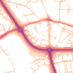 Daytime road noise heatmap for CH49 6PX