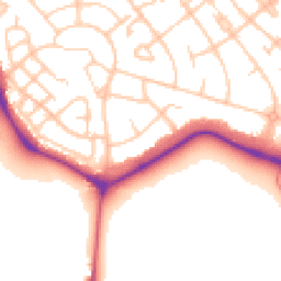 Daytime road noise heatmap for CH49 7LY