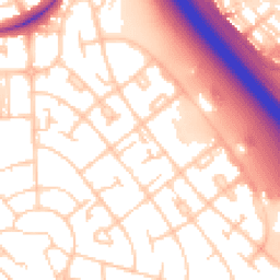 Daytime road noise heatmap for CH49 8AB