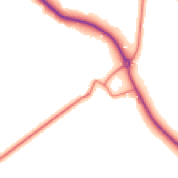 Daytime road noise heatmap for CH61 0HL