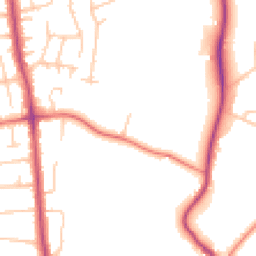 Daytime road noise heatmap for CH61 1AQ