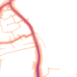 Daytime road noise heatmap for CH61 1AZ
