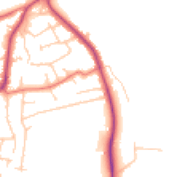 Daytime road noise heatmap for CH61 1BB