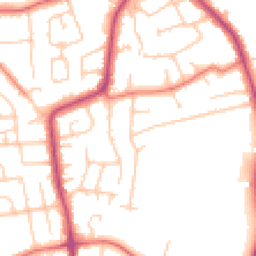 Daytime road noise heatmap for CH61 1BJ