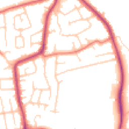 Daytime road noise heatmap for CH61 1BP