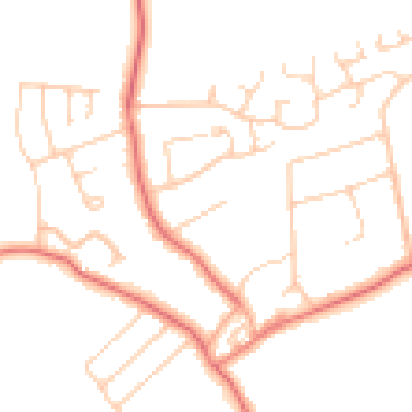 Daytime road noise heatmap for CH61 4UD