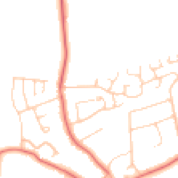 Daytime road noise heatmap for CH61 4XD