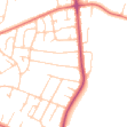 Daytime road noise heatmap for CH61 5UN