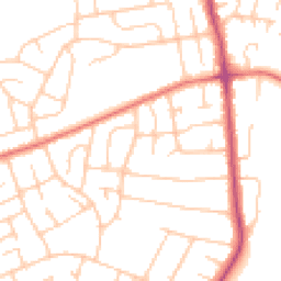 Daytime road noise heatmap for CH61 5XN