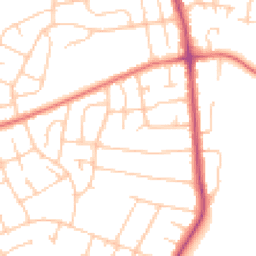 Daytime road noise heatmap for CH61 5XR