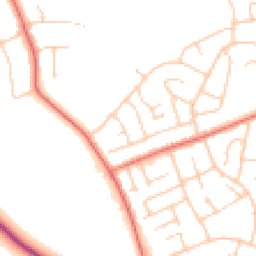 Daytime road noise heatmap for CH61 8SP
