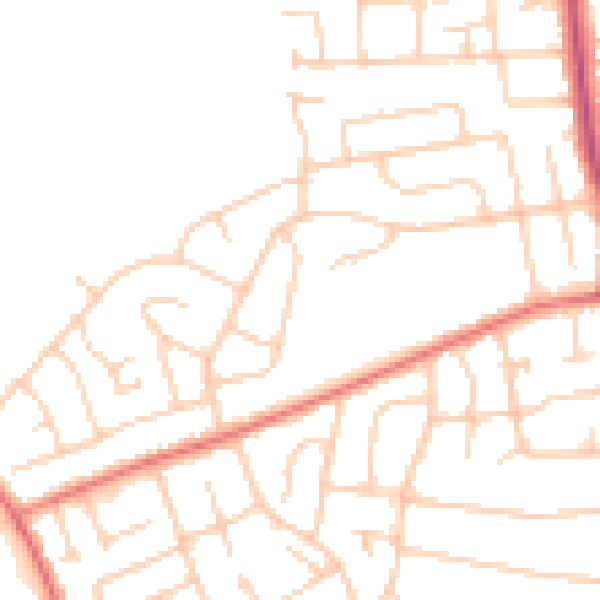 Daytime road noise heatmap for CH61 8TF