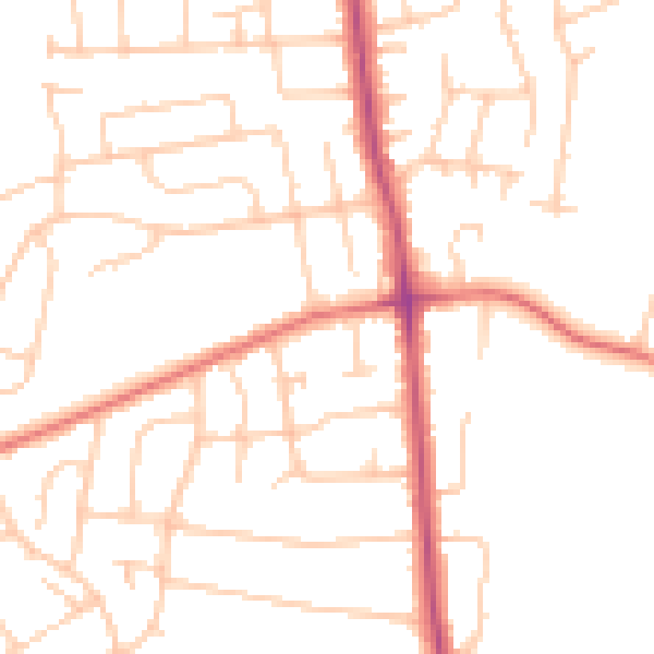 Daytime road noise heatmap for CH61 9NT