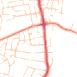 Daytime road noise heatmap for CH61 9NY
