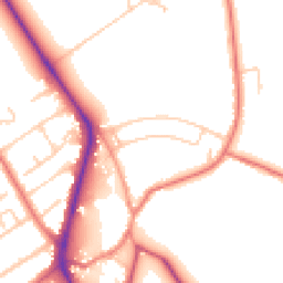 Daytime road noise heatmap for CH62 0BN