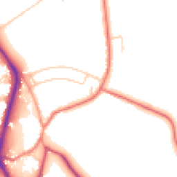 Daytime road noise heatmap for CH62 0DA