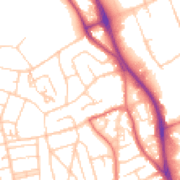 Daytime road noise heatmap for CH62 2DJ